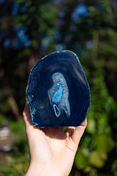 Blue Agate Candle Holder